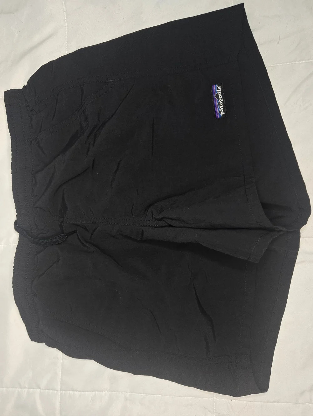 Patagonia Black Baggies Shorts Women’s Medium 3” Athletic Hiking - Picture 2 of 8